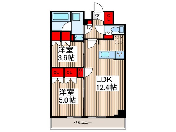 アジールコート汐浜キャナルの物件間取画像